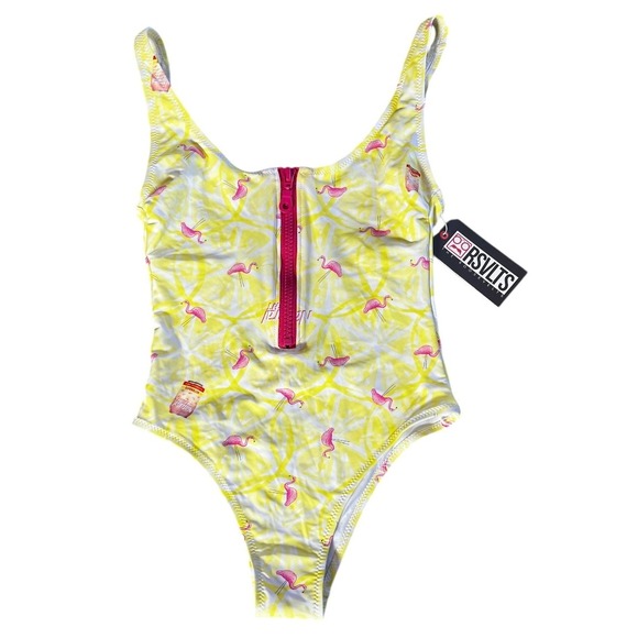RSVLTS x Natural Light Other - RSVLTS x Natural Light Flamingo Lemon One‎ Piece Swimsuit Pink Zipper Medium